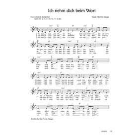 Produktbild des Artikels Ich nehm dich beim Wort (Noten - Download)