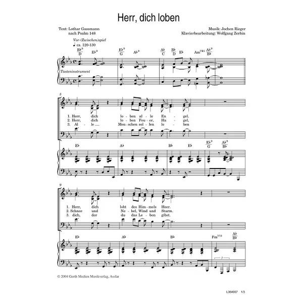 Produktbild des Artikels Herr, dich loben (Noten - Download)