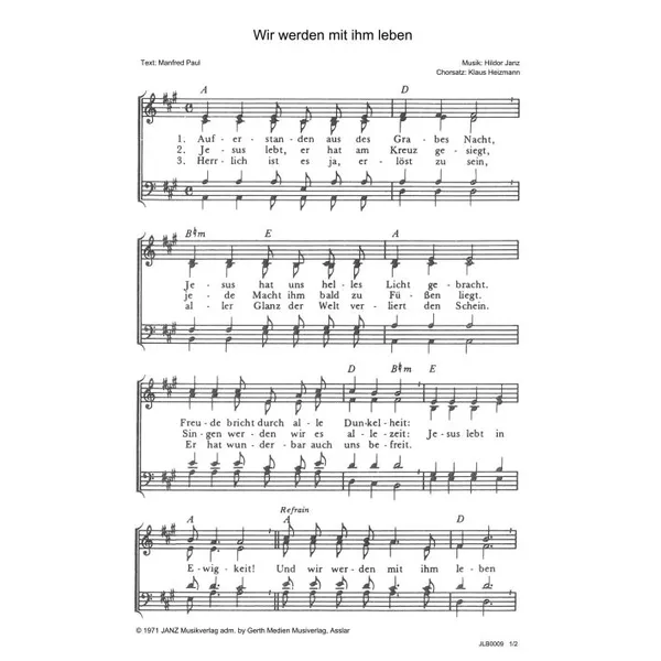 Produktbild des Artikels Wir werden mit ihm leben (Noten - Download)