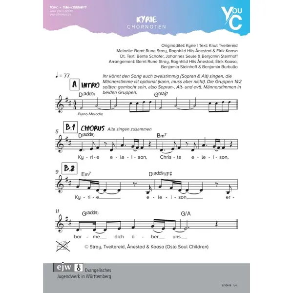 Produktbild des Artikels Kyrie (Noten - Download)