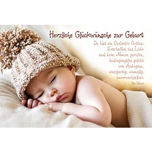 Produktbild des Artikels Faltkarte: Du bist ein Gedanke Gottes - Geburt (Schreibwaren)