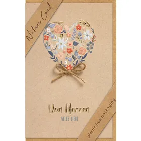 Produktbild des Artikels Faltkarte "Von Herzen" (Schreibwaren)