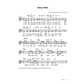 Produktbild des Artikels Atme, fließe (Noten - Download)