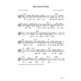 Produktbild des Artikels Alle meine Worte (Noten - Download)