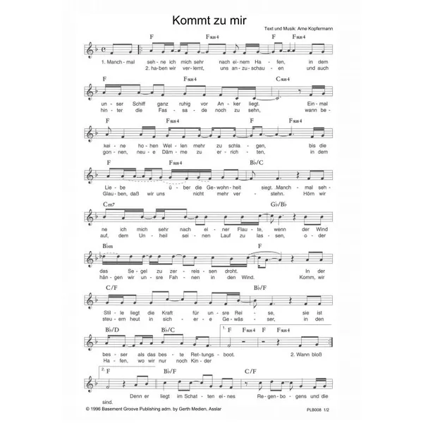 Produktbild des Artikels Kommt zu mir (Noten - Download)