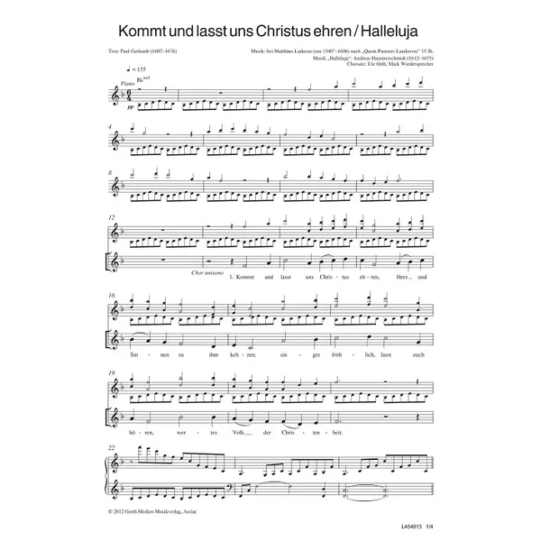 Produktbild des Artikels Kommt und lasst uns Christus ehren (Noten - Download)