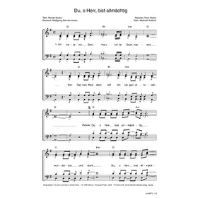 Produktbild des Artikels Du, o Herr, bist allmächtig (Noten - Download)