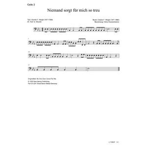 Produktbild des Artikels Niemand sorgt für mich so treu (Cello 2) (Noten - Download)