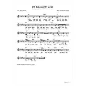 Produktbild des Artikels Ich bin nichts wert (Noten - Download)