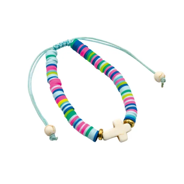 Produktbild des Artikels Armband "Kreuzperle" - hellblau ()