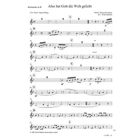Produktbild des Artikels Also hat Gott die Welt geliebt (Klarinette in B) (Noten - Download)