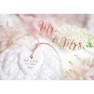Produktbild des Artikels Faltkarte "Mr. & Mrs." - Hochzeit (Schreibwaren)