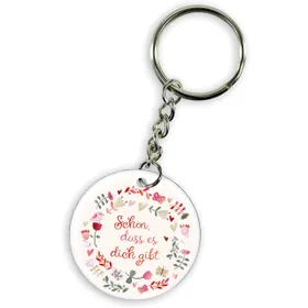 Produktbild des Artikels Schlüsselanhänger Edelstahl "Schön, dass es dich gibt" ()