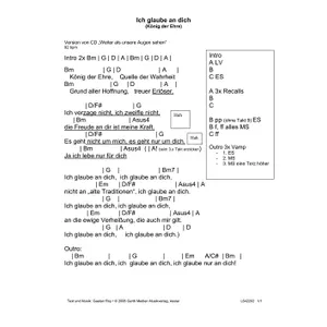 Produktbild des Artikels Ich glaube an dich (Leadsheet) (Noten - Download)
