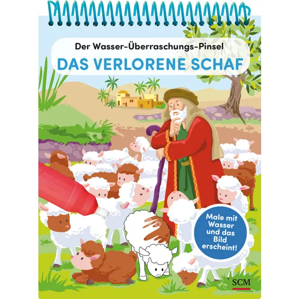 Produktbild des Artikels Der Wasser-Überraschungs-Pinsel - Das verlorene Schaf (Buch - Spiralbindung)