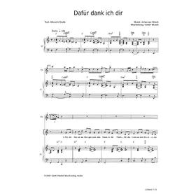 Produktbild des Artikels Dafür danke ich dir (Noten - Download)