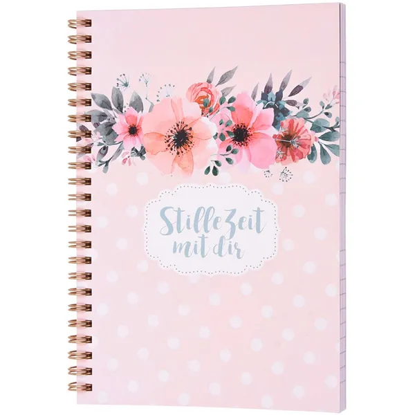 Produktbild des Artikels Stille Zeit mit Dir - Notizbuch (Blumen) (Schreibwaren - Spiralbindung)