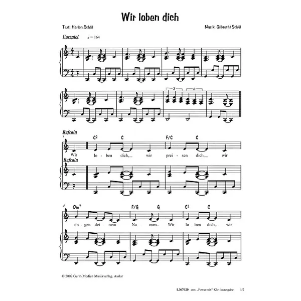 Produktbild des Artikels Wir loben dich (Noten - Download)