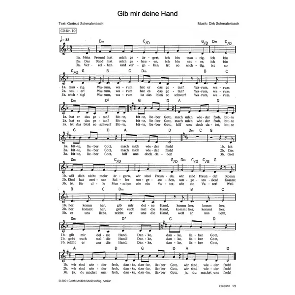 Produktbild des Artikels Gib mir deine Hand (Noten - Download)