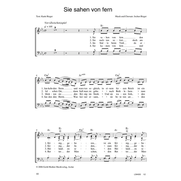 Produktbild des Artikels Sie sahen von fern (Noten - Download)
