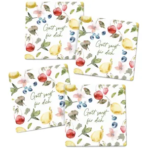 Produktbild des Artikels Untersetzer-Set "Gott sorgt für dich" ()