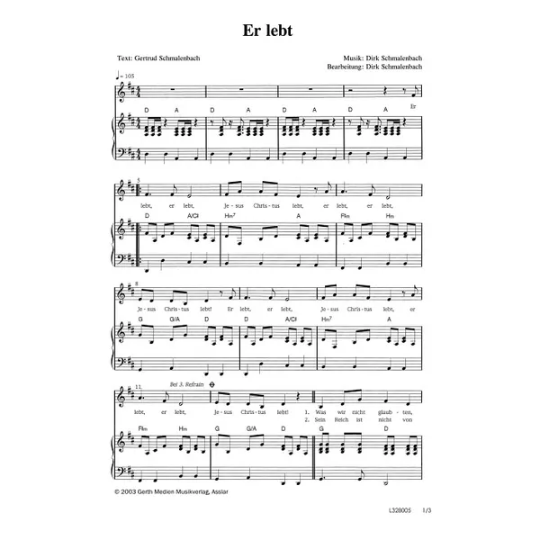 Produktbild des Artikels Er lebt (Noten - Download)