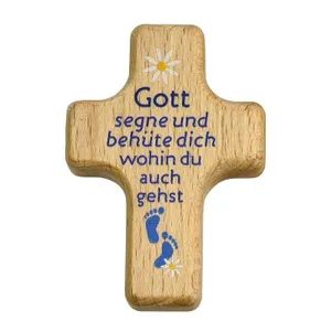 Produktbild des Artikels Handkreuz "Gott segne und behüte dich" - blau ()