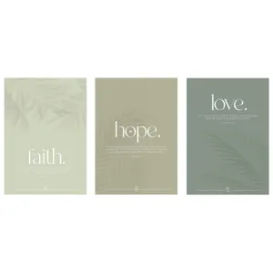 Produktbild des Artikels Poster-Set A3: faith.hope.love. ()