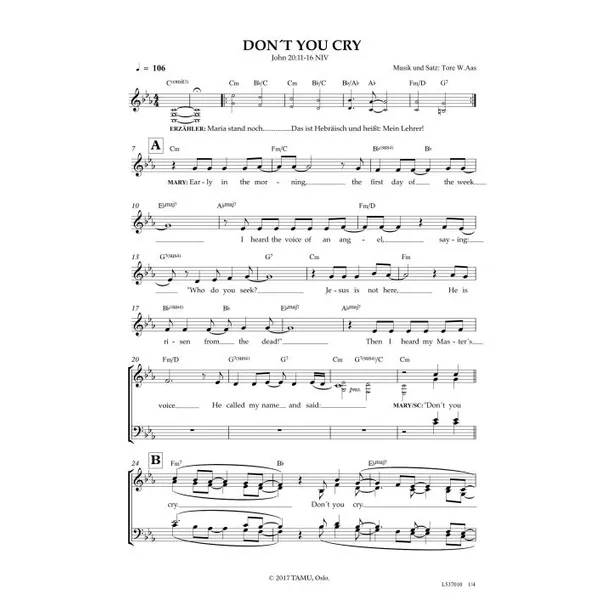 Produktbild des Artikels Don't You Cry (Noten - Download)