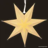 Stimmungsbild zu Papier-Stern weiss/gold - 7 Zacken