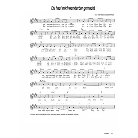 Produktbild des Artikels Du hast mich wunderbar gemacht (Noten - Download)