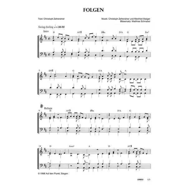 Produktbild des Artikels Folgen (Noten - Download)