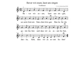 Produktbild des Artikels Bevor wir essen lasst uns singen (Noten - Download)