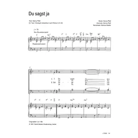 Produktbild des Artikels Du sagst ja (Noten - Download)