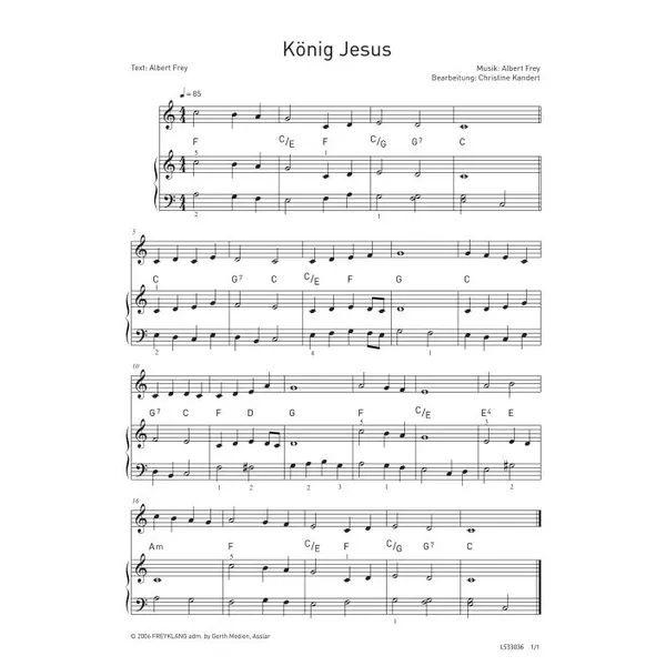 Produktbild des Artikels König Jesus (Noten - Download)