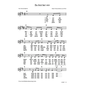 Produktbild des Artikels Du bist bei mir (Noten - Download)