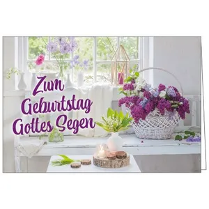 Produktbild des Artikels Faltkarte: Zum Geburtstag Gottes Segen (Schreibwaren)