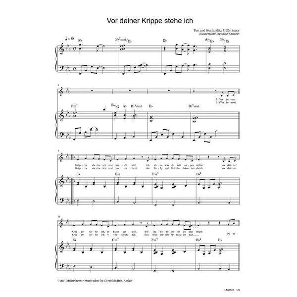 Produktbild des Artikels Vor deiner Krippe stehe ich (Noten - Download)
