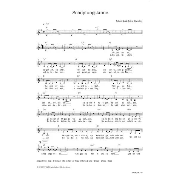 Produktbild des Artikels Schöpfungskrone (Noten - Download)