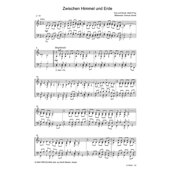 Produktbild des Artikels Zwischen Himmel und Erde (Noten - Download)