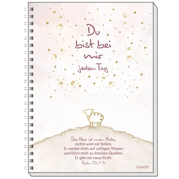 Produktbild des Artikels Memo Block A5: Du bist bei mir jeden Tag (Schreibwaren - Spiralbindung)