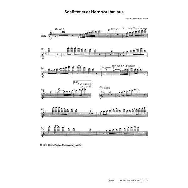 Produktbild des Artikels Schüttet euer Herz vor ihm (Holzbläser) (Noten - Download)