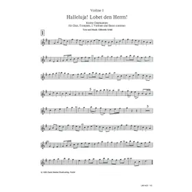 Produktbild des Artikels Halleluja! Lobet den Herrn (Violine 1) (Noten - Download)