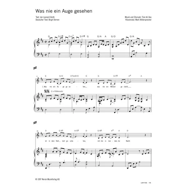 Produktbild des Artikels Was nie ein Auge gesehen (Noten - Download)