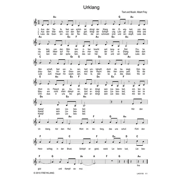 Produktbild des Artikels Urklang (Noten - Download)