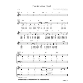 Produktbild des Artikels Fest in seiner Hand (Noten - Download)