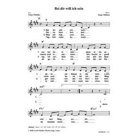 Produktbild des Artikels Bei dir will ich sein (Noten - Download)