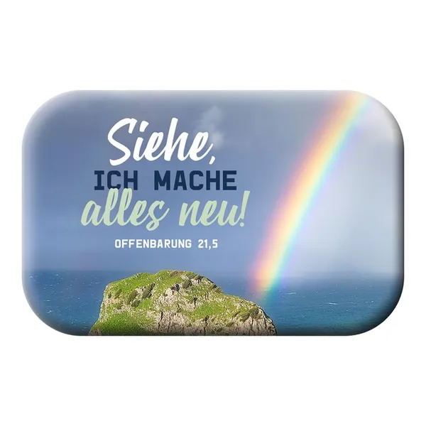 Produktbild des Artikels Magnet "Siehe, ich mache alles neu!" Regenbogen" (Schreibwaren)