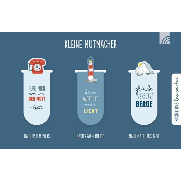 Produktbild des Artikels Lesezeichen "Kleine Mutmacher" (3er-Set) (Schreibwaren)