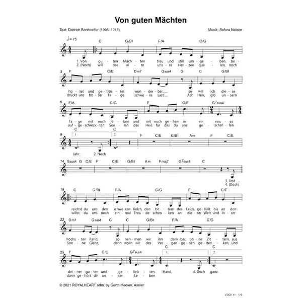 Produktbild des Artikels Von guten Mächten (Noten - Download)